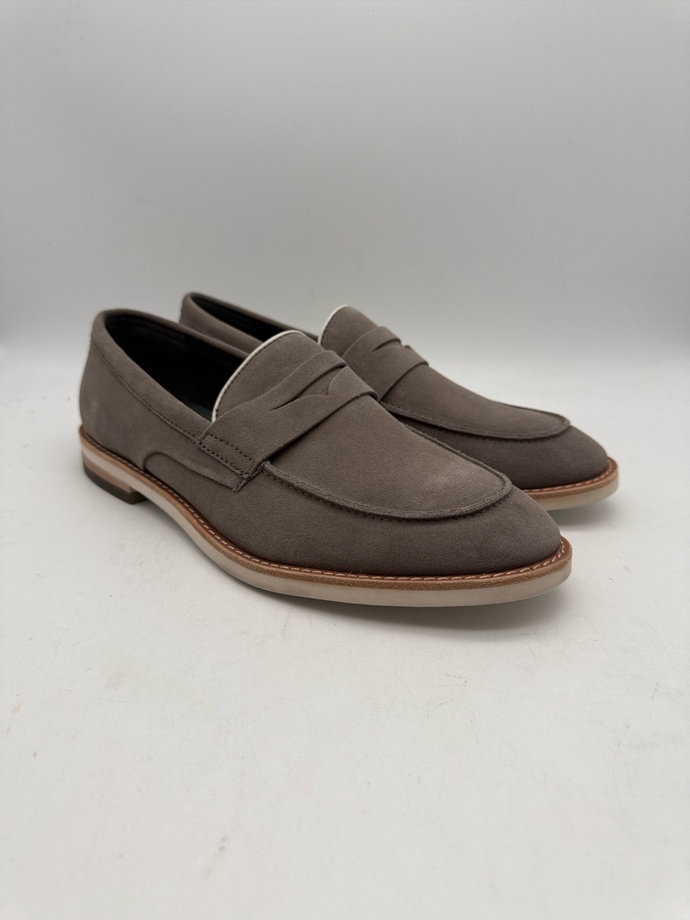 BRAND NEW Calvin Klein Men's Andron Slip-on Loafer Suede Tan Sz 9.5 M MSRP $130